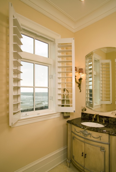 Plantation shutters in Dover beach home